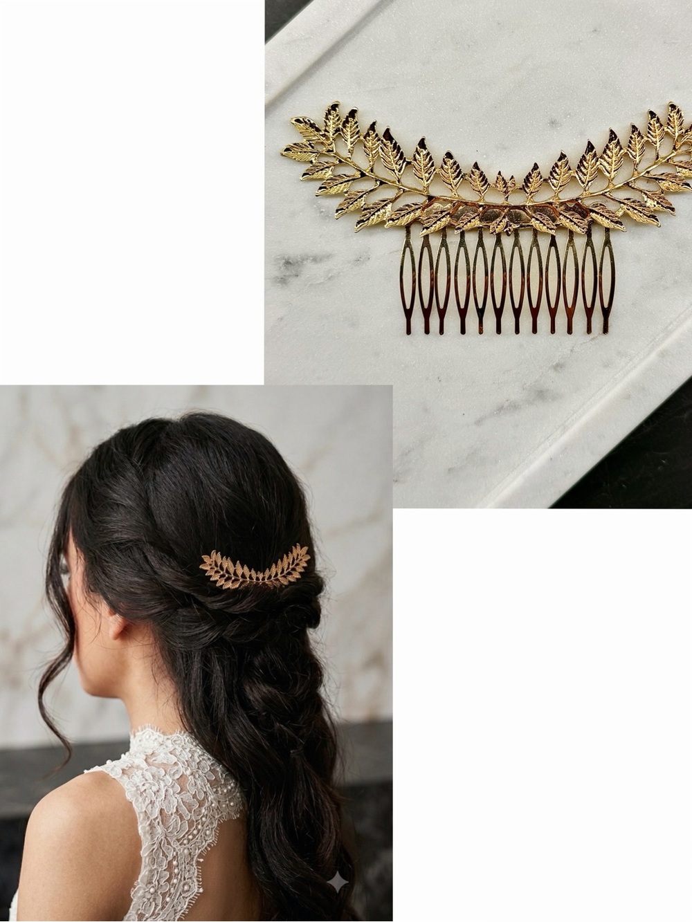 🍒3/$30 New Gold Laurel Vintage-Inspired Hair Comb
